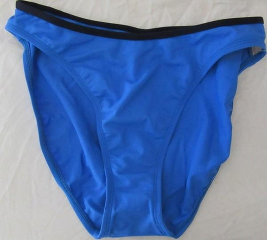 NWOT Nautica Hold The Line SZ14 Solid Blue High-Waist Bikini Swim Bottom #108036