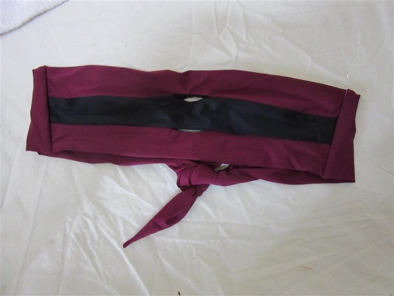 NWOT Pilyq Vino M Color Block Strapless Bandeau Bikini Swim Top #108060