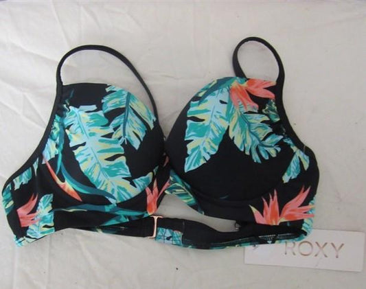 NWT Roxy Beach Classic M Palm Halter Underwired Bikini Swim Top #108114