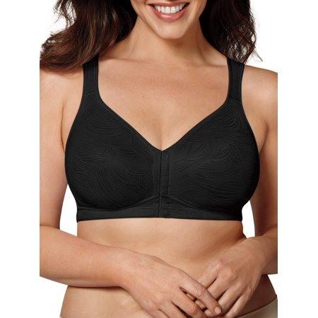 NEW Playtex 18 Hour 36D Back Posture Wirefree Front Close Bra E525 Black 108179