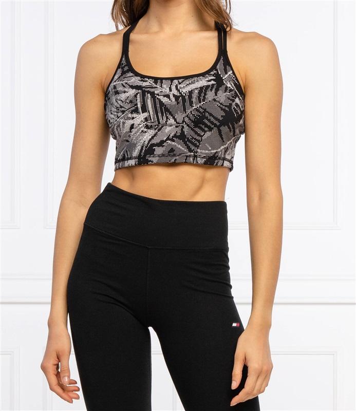 NWT DKNY Sport LG Pixel Palm Print Cropped Tank 108189