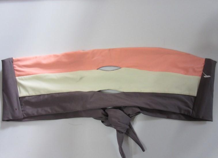 NWOT Pilyq Mauve S Color Block Strapless Bandeau Bikini Swim Top #108198