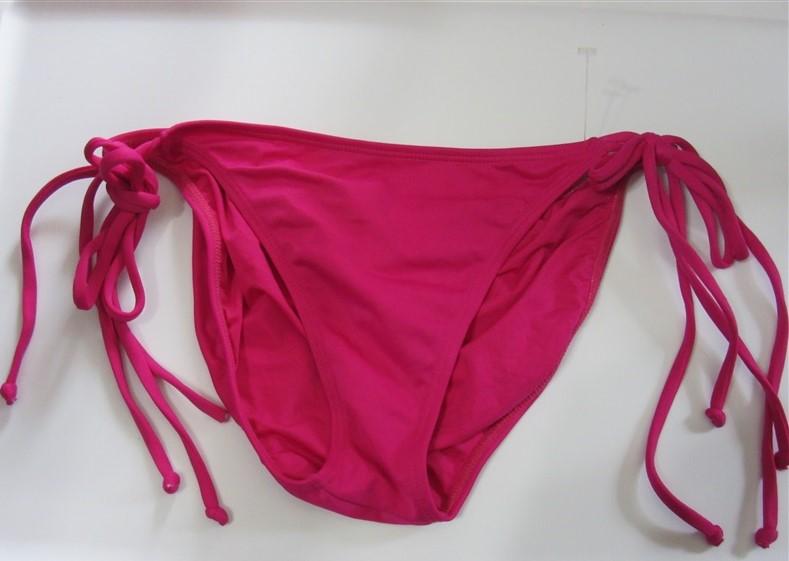 NWOTD Pilyq Magenta S Side-Tie Pink Ruched Cheeky Bikini Swim Bottom #108201