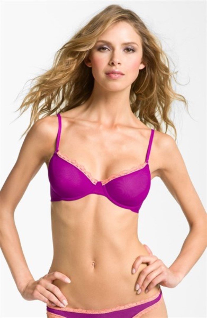 NEW Cosabella 32B Celine Molded Underwire Jelly Melon Sheer #108278