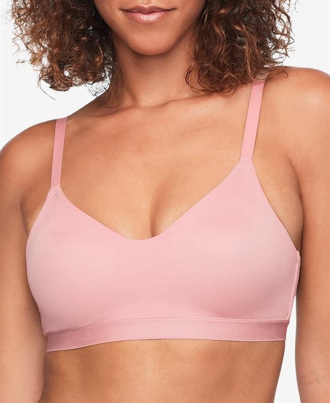 NWOT Warner L No Side Effect WireFree Backsmooth Contour Bra RA2231A Pink 108285