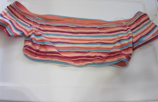 NWOT Urban Sea Shore Striped M Off-Shoulder Bandeau Bikini Swim Top #108345