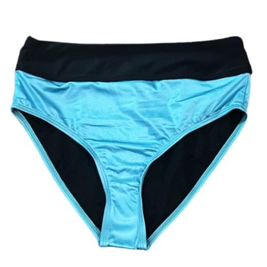 NWOT Zella Performer Hi-Tide L Blue High-Waisted Bikini Swim Bottoms #108401