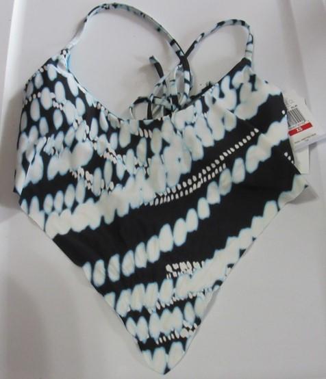 NWT Basta Knot Tie-Dye XS Halter Scoop Cropped Bikini Swim Top #108404