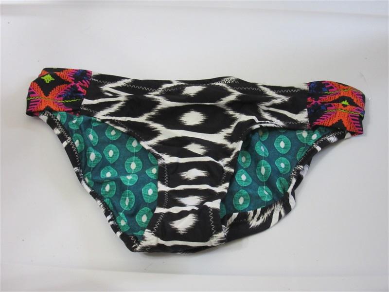 NWOT Trina Turk Jungle Force SZ 6 Tribal Shirred Full Bikini Swim Bottom #108408