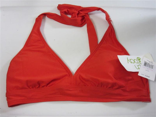 NWT Three Arch Bay Solid Red SZ 6 Halter Triangle Bikini Swim Top #108409