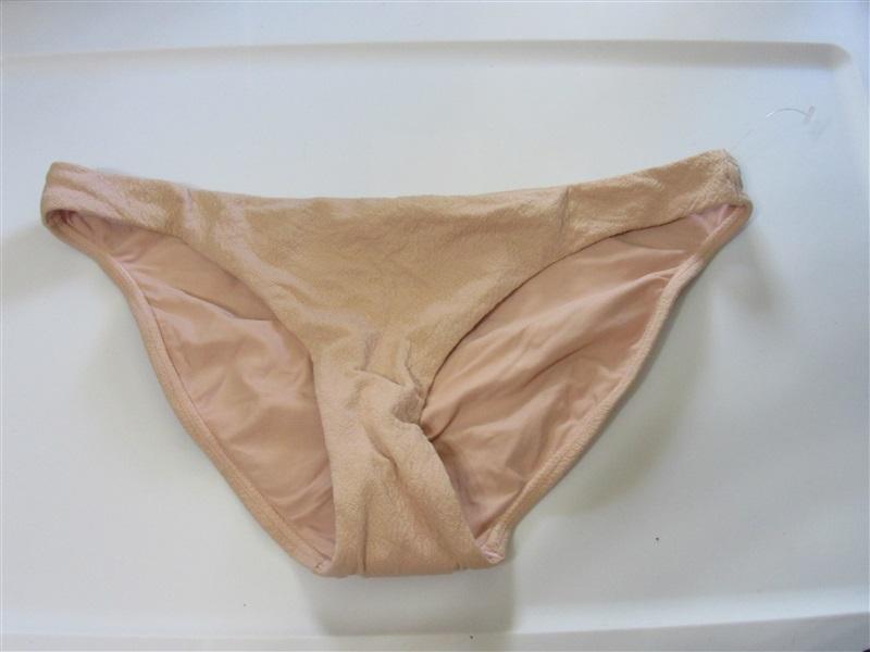 NWOT Pilyq Rose Sand S Solid Ruched Cheeky Bikini Swim Bottom #109460