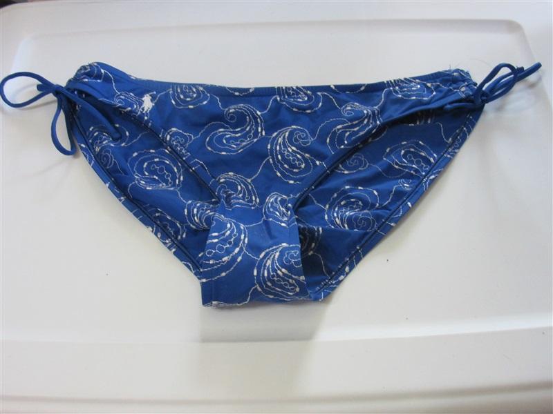NWOT Ralph Lauren Stitched Paisley M Full Side-Tie Bikini Swim Bottom #109461