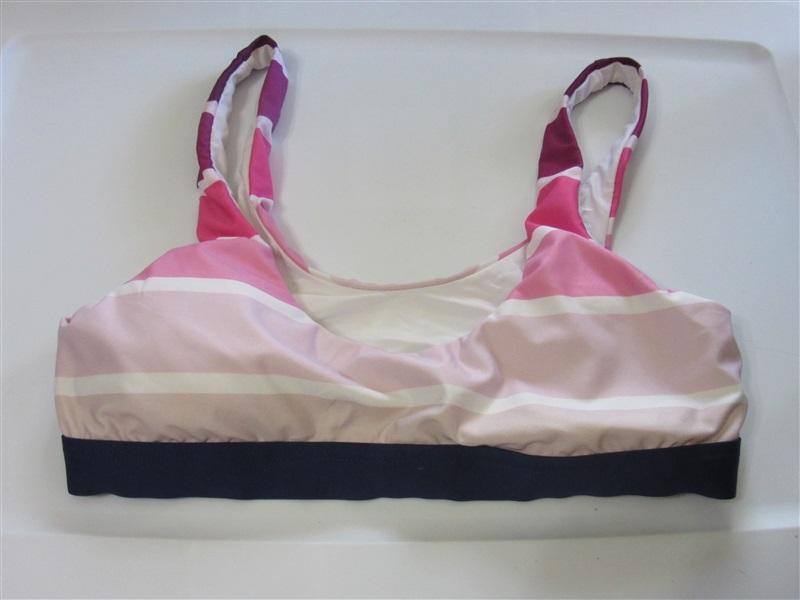 NWOT Splendid Tie-Dye Stripe S Racerback Scoop Bikini Swim Top #109464