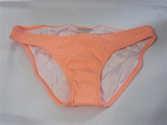 NWT Pilyq Coral Coast S Solid Ribbed Full Bikini Swim Bottom #109475