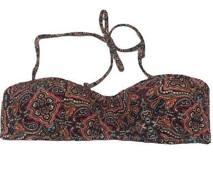 NWOT Volcom Paisley Medallion S Halter Bandeau Bikini Swim Top #109483
