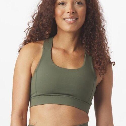 NWt Glyder 2X One Crop Impact Bra Moss Green 109516