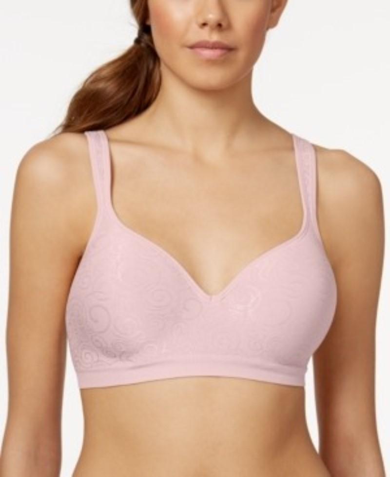 NWOT Bali 36B Comfort Revolution Wirefree Bra 3463 Pink Swirl 109518
