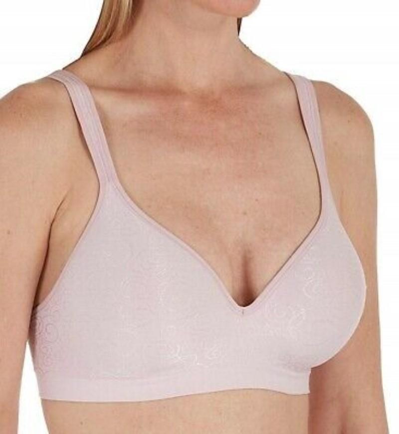 NWOT Bali 36B Comfort Revolution Wirefree Bra 3463 Pink Swirl 109518