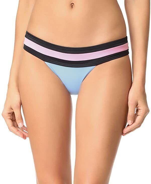 NWOT Pilyq Cosmopolitan S Color Block Banded Cheeky Bikini Swim Bottom #109529