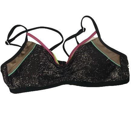 NWT Next Marbled 36 B/C Cup Ruched Strappy Scoop Bikini Swim Top #109640