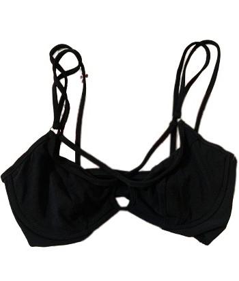 NWT Robin Piccone Kelly S Solid Strappy Underwired Bikini Swim Top #109657