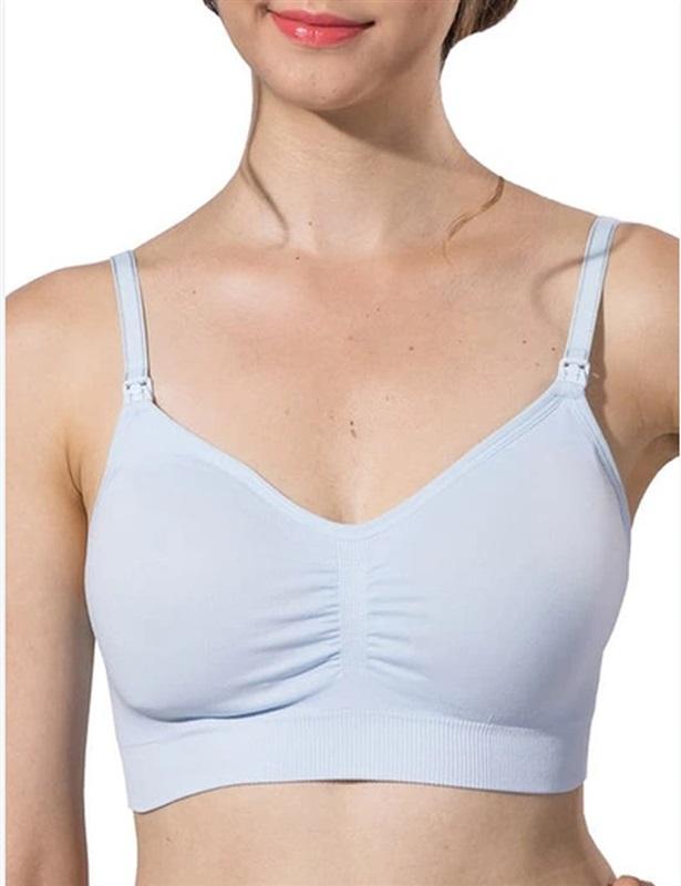 NWT Modern Eternity L Maternity Nursing Yoga Bra Light Blue 109709