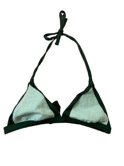 NWOT Pilyq Envy D Cup Color Block Smocked Triangle Bikini Swim Top #109751