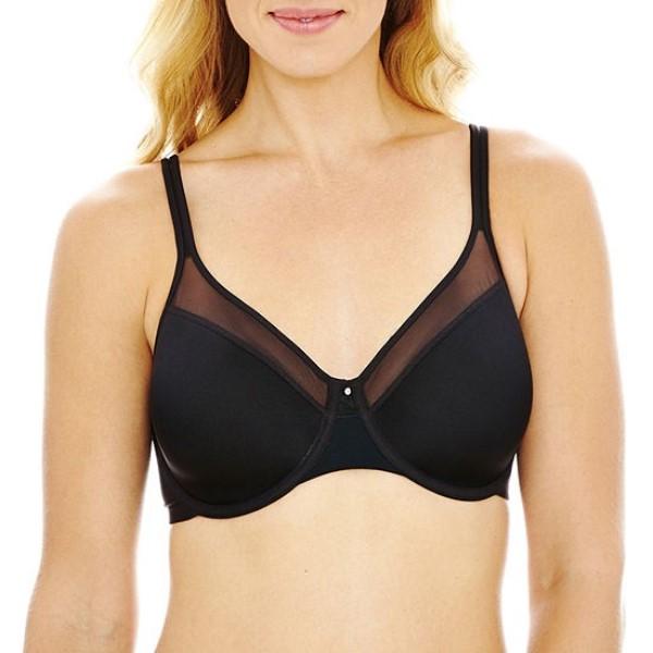 NWOT Bali 40C 1 Smooth U Light Convertible Full-Coverage Bra 3439 Black 109773