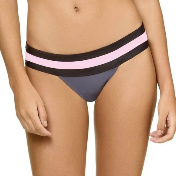 NWT Pilyq Amethyst Colorblock S Banded Teeny Bikini Swim Bottoms #109787