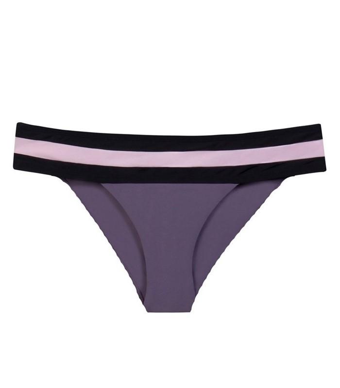 NWOT Pilyq Amethyst Colorblock LG Banded Teeny Bikini Swim Bottoms #109788