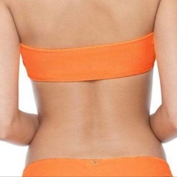 NWT Pilyq Papaya Reef Tube Bandeau Bikini Swim Top Orange 109846