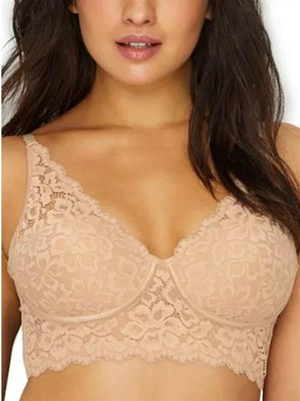 NWPT Maidenform 36D Casual Comfort Convertible Lace Bralette DM1188 Beige 109857