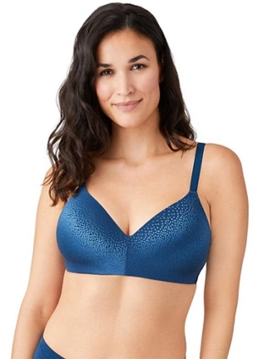 NWOT Wacoal 38DD Back Appeal Wirefree Contour Bra Blue 109894