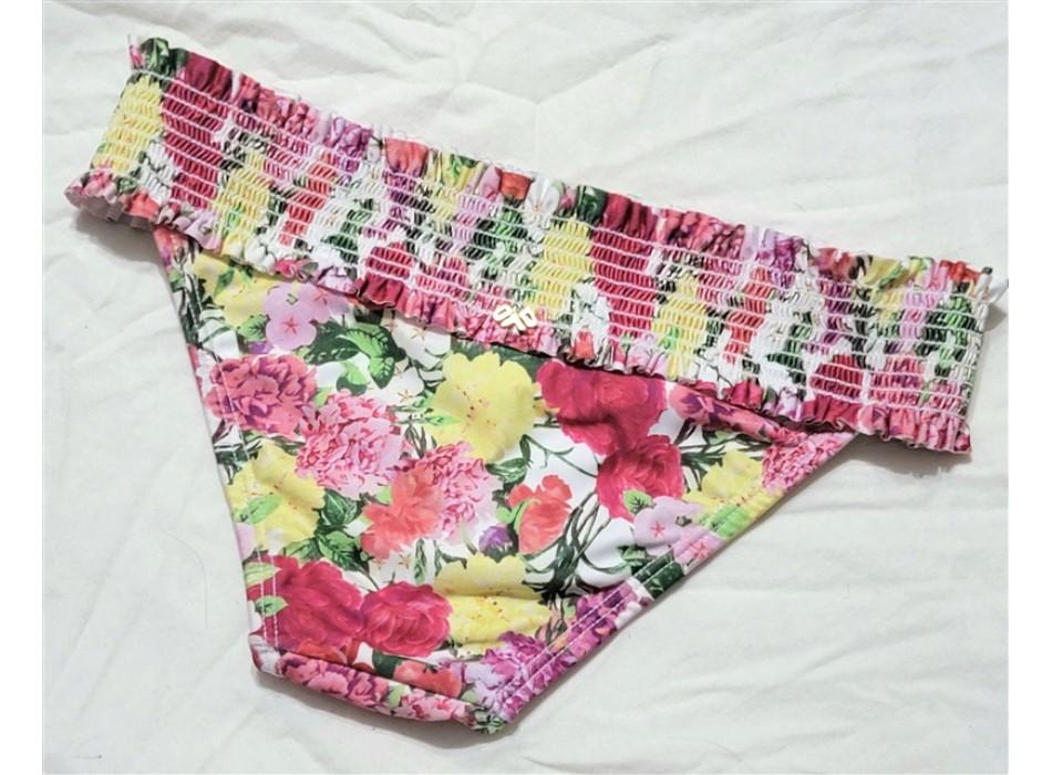 NWOT Pilyq PQ Kids Size 8 Eden Floral Ruched Swimsuit Bikini Bottom #109908