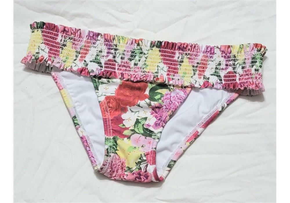 NWOT Pilyq PQ Kids Size 8 Eden Floral Ruched Swimsuit Bikini Bottom #109908