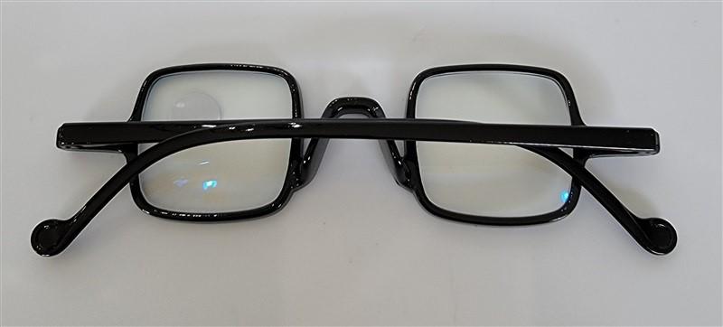 EyeKepper Black Small Geometric Square 1.00 Blue Light Reading Glasses #109911