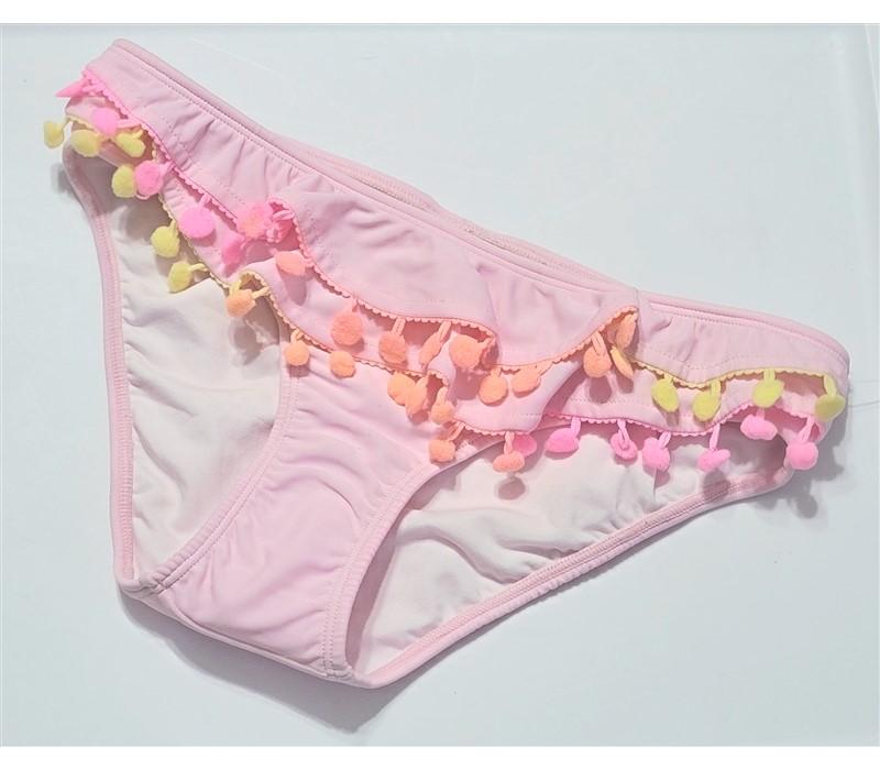 NWOT Pilyq PQ 16 Girls Petal Pink Cotton Candy Pom Pom Bikini Bottom #109942