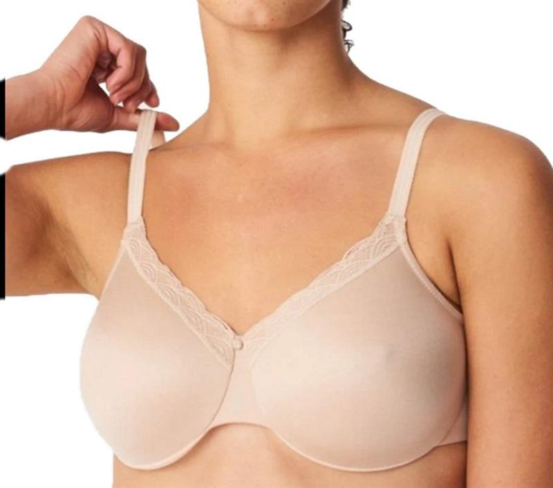 NWT Chantelle 34D C Comfort Full Coverage Molded Bra 13G1 Beige 109965