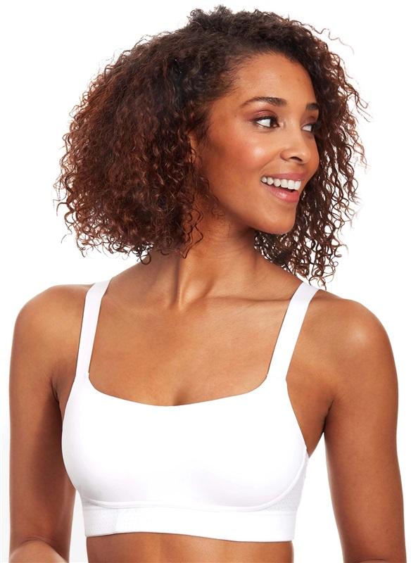 NWTD Maidenform 38DD SPORTY MID IMPACT WIRE-FREE SPORTS BRA DM7997 White 110050