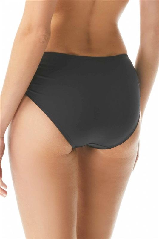 NWT Michael Kors S Shirred Tab Side Hipster Bikini Bottom Black 110061