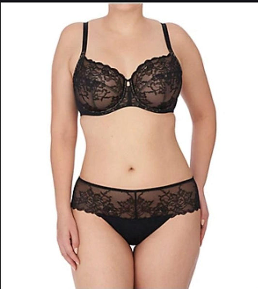 NWT Natori 32B Statement Full Figure Underwire Bra 746211 Black 110212