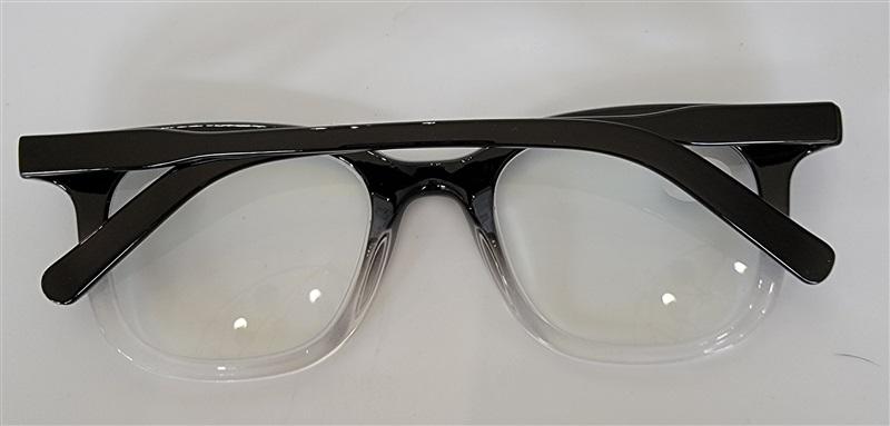 EyeKepper Black & Clear 1.25 Thick Frame Anti Blue Light Reading Glasses #110449