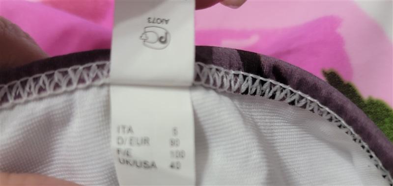 NWOT Sielei 40 Watercolor High Waisted Bikini Swim Top & Bottom 110537