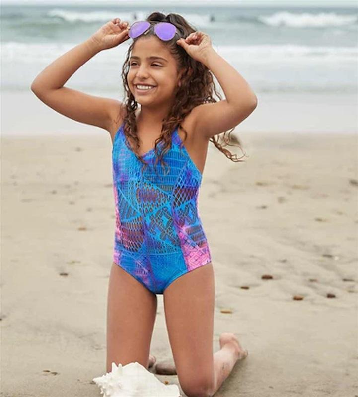 NWT Pilyq PQ Girls 12 MAMBA MESH 1 Piece Swimsuit 110711