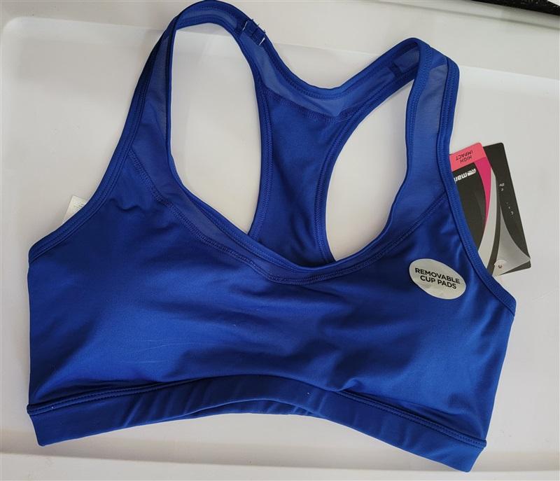 NWT Marika M Sofia Surf the Web Blue Sports Bra 110720