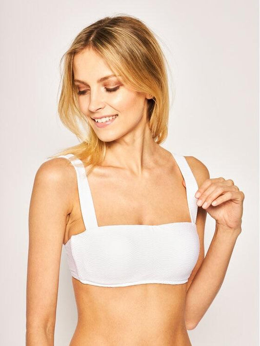 NWOT Seafolly Capri 10 USA SZ Napolitano Dream Girl White Bikini Top 110746