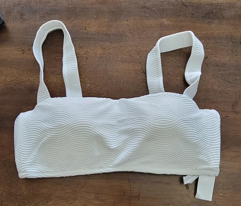 NWOT Seafolly Capri 10 USA SZ Napolitano Dream Girl White Bikini Top 110746