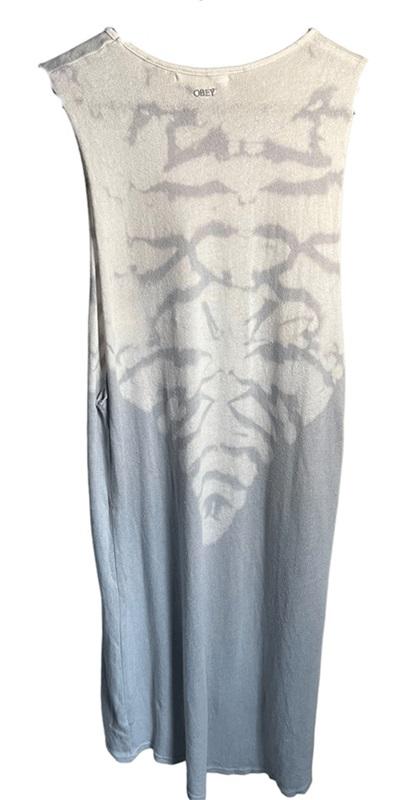 NWOT Obey Propaganda S Sleeveless Scoop Neck Tie Die Knit Tank Dress 110771