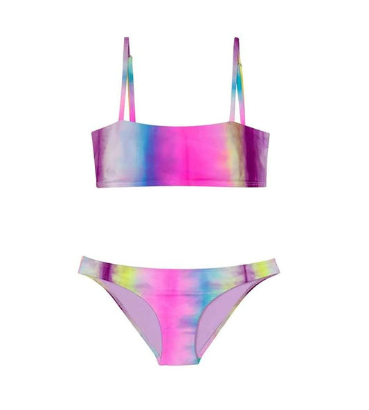 NWT PIlyq PQ 16 GIrls Tie Dye Gigi Bikini Rainbow 110782