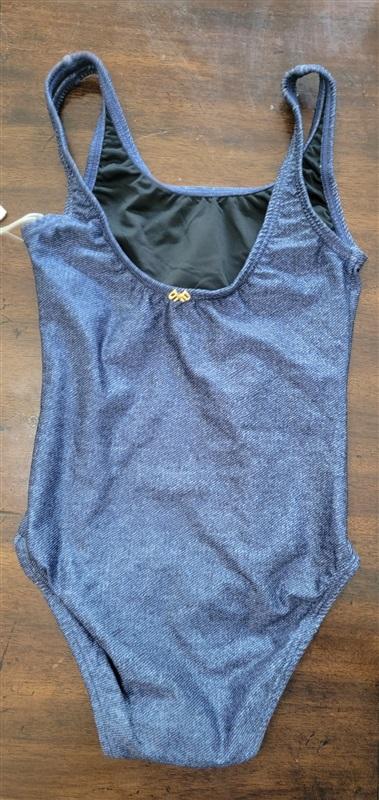 NWT Pilyq PQ 2 Girls Cayman Vacation Vacay All Day Denim 1Pc Swimsuit 110788